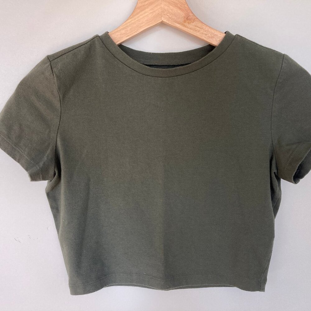 Forest Green Crop Tee
